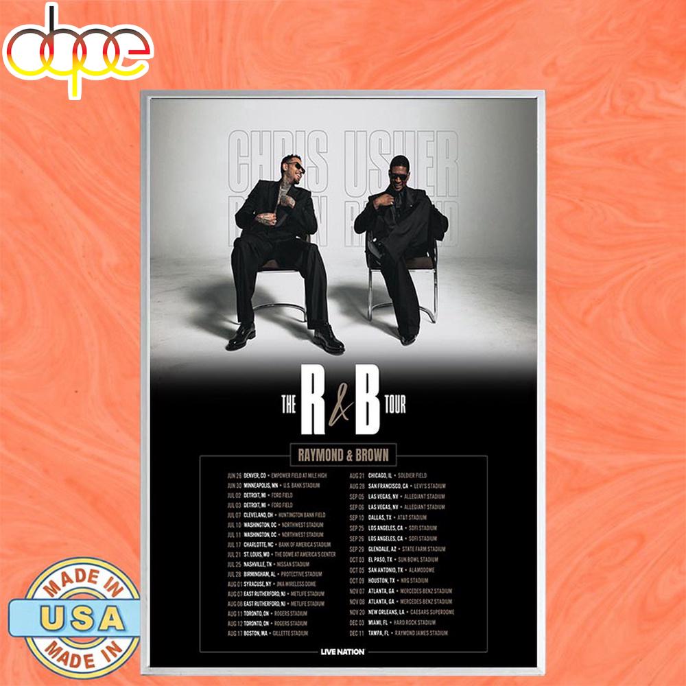 Usher Raymond IV The R And B Tour 2026 Poster Canvas