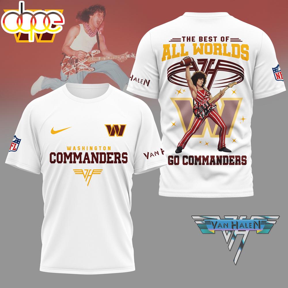 Washington Commanders NFL Van Halen Graphic 3D T-Shirt For Fans Washington Commanders NFL Van Halen Graphic 3D T-Shirt For Fans