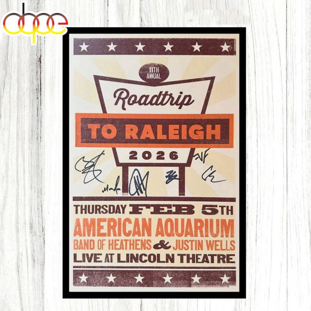 11th Annual Roadtrip To Raleigh February 5 2026 Lincoln Theatre Poster Canvas