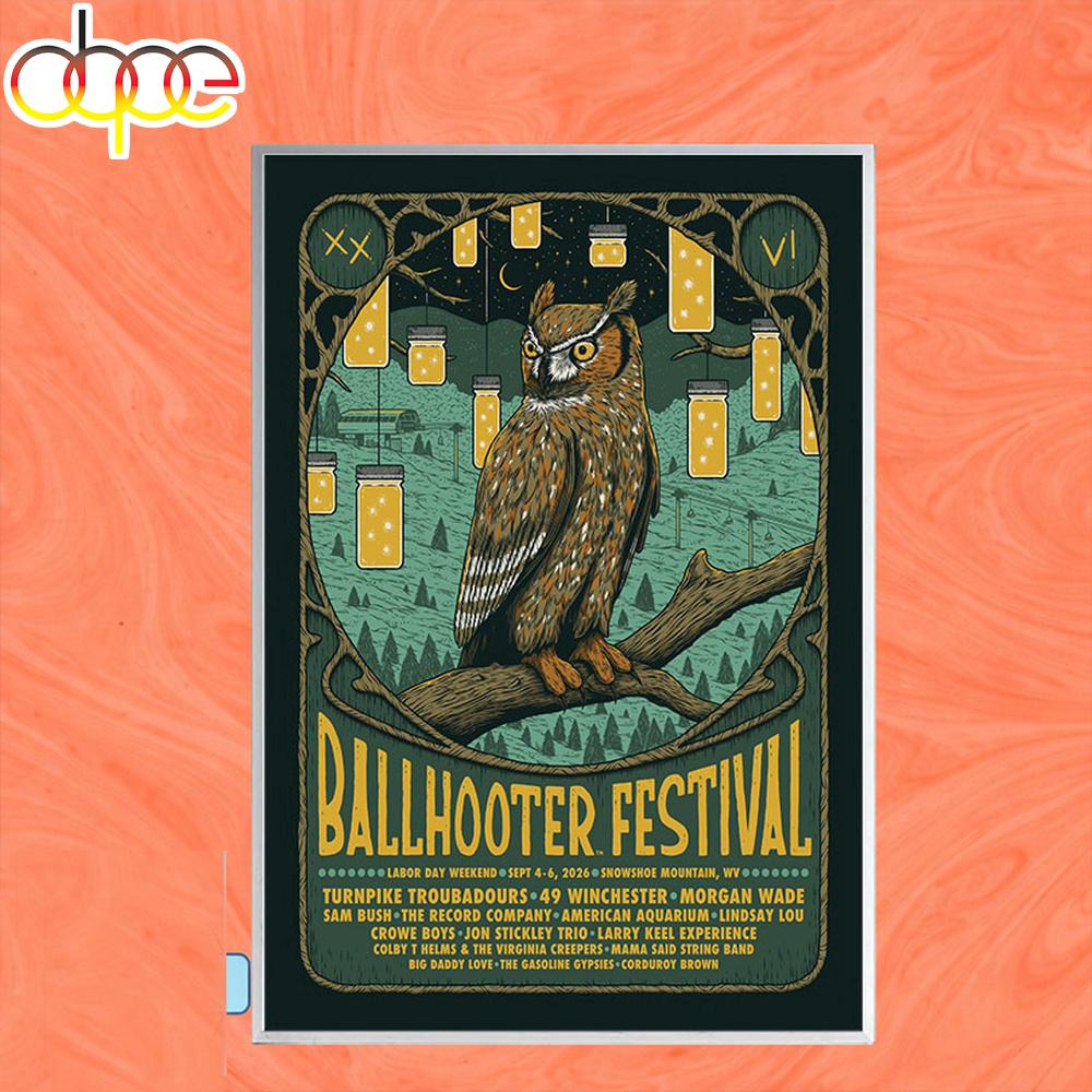 49 Winchester Ballhooter Festival 2026 Snowshoe Mountain Virginia Poster Canvas