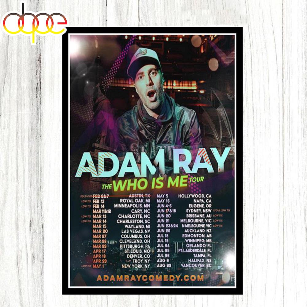 Adam Ray The Who Is Me 2026 Tour Poster Canvas