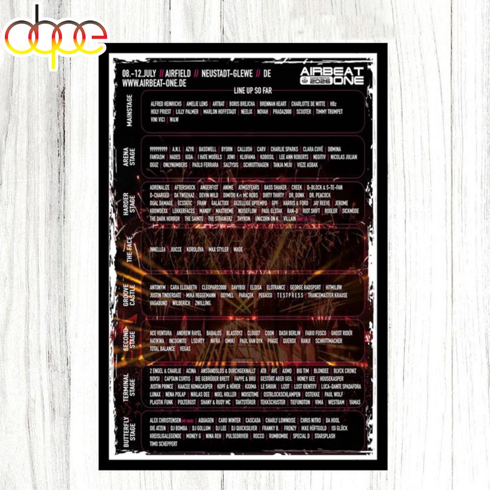 Airbeat One Music Festival Wizard July 8-12 2026 Poster Canvas