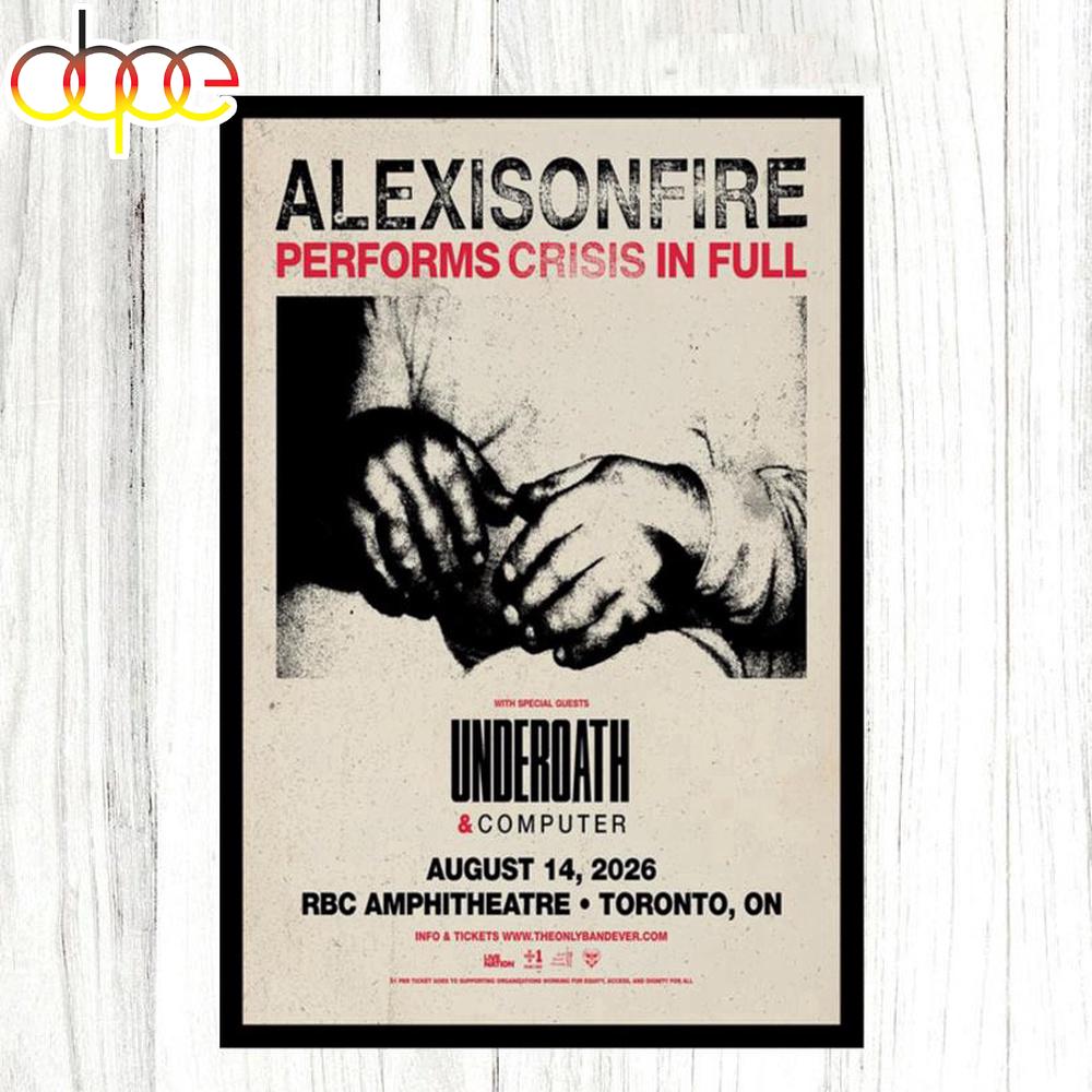 Alexisonfire Toronto, ON August 14 2026 Tour Poster Canvas
