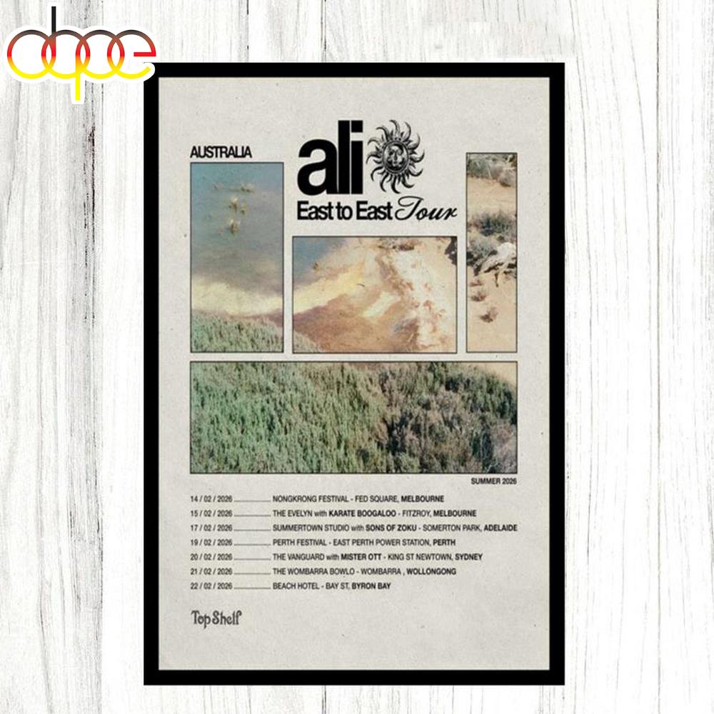 Ali Australia Tour East To East 2026 Poster Canvas