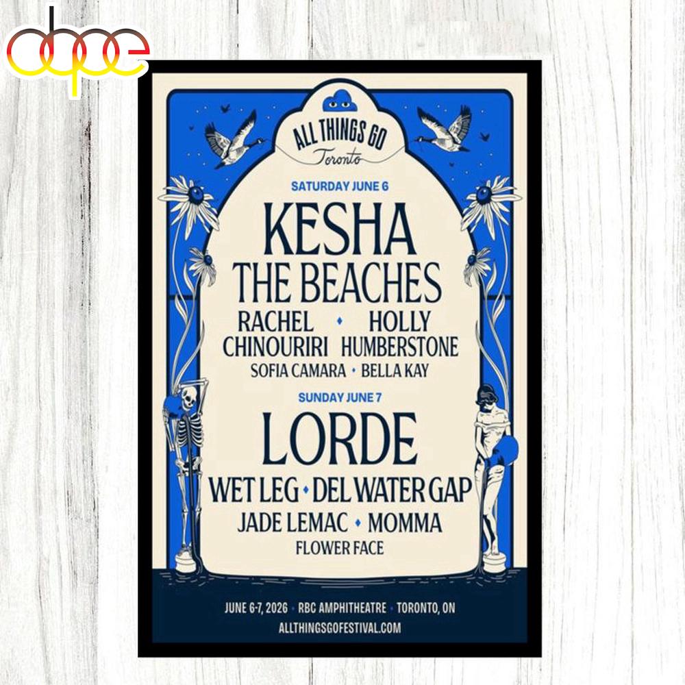 All Things Go Toronto June 6-7 2026 Concert Poster Canvas All Things Go Toronto June 6-7 2026 Concert Poster Canvas