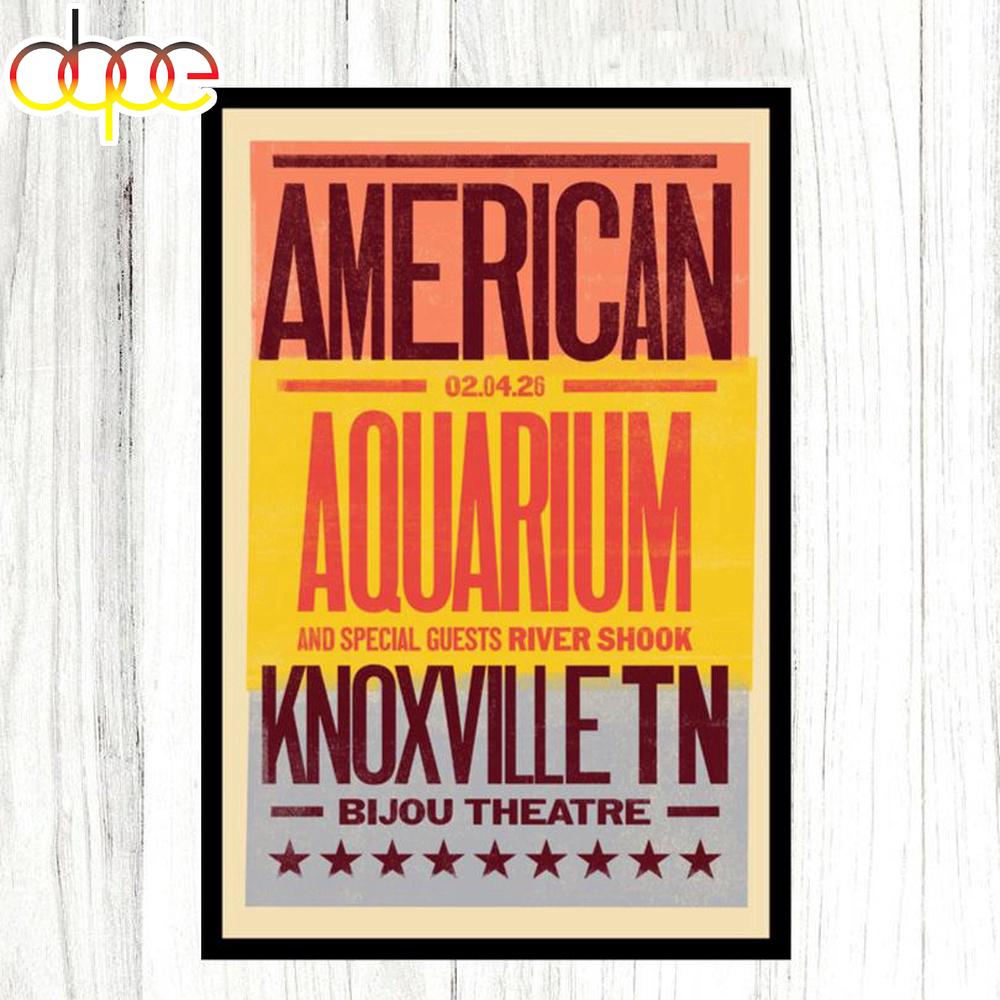 American Aquarium Bijou Theatre February 4 2026 Tour Poster Canvas American Aquarium Bijou Theatre February 4 2026 Tour Poster Canvas