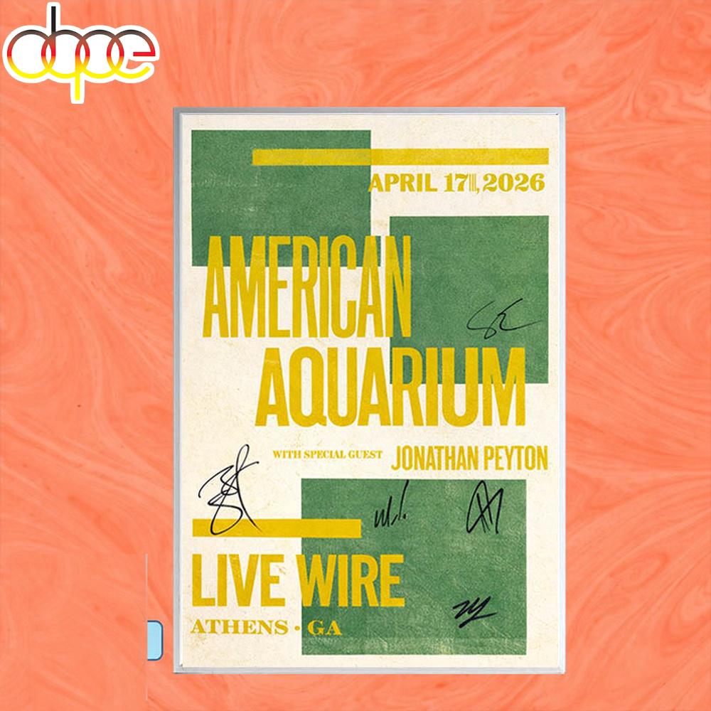 American Aquarium Fall Tour 2026 Live Wire Athens Athens Poster Canvas