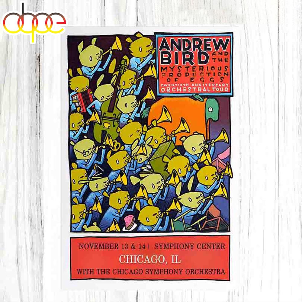 Andrew Bird 11.13.2026 Symphony Center Chicago, IL Poster Canvas Andrew Bird 11.13.2026 Symphony Center Chicago, IL Poster Canvas