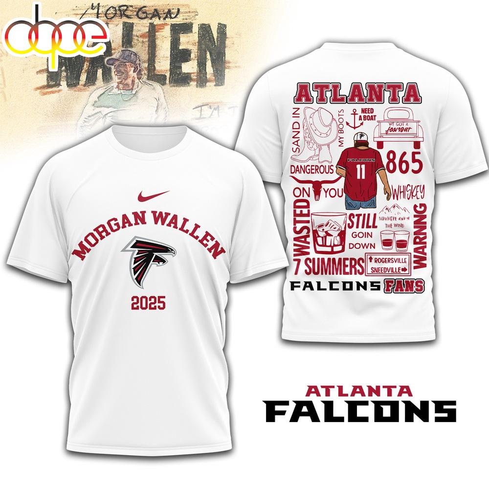 Atlanta Falcons NFL Morgan Wallen 3D T-Shirt Atlanta Falcons NFL Morgan Wallen 3D T-Shirt