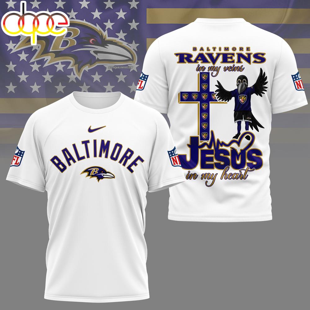 Baltimore Ravens Faith & Football 3D T-Shirt
