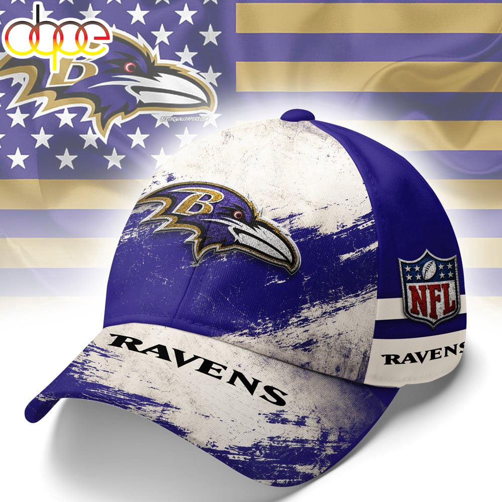 Baltimore Ravens NFL Grunge Style Team Baseball Cap