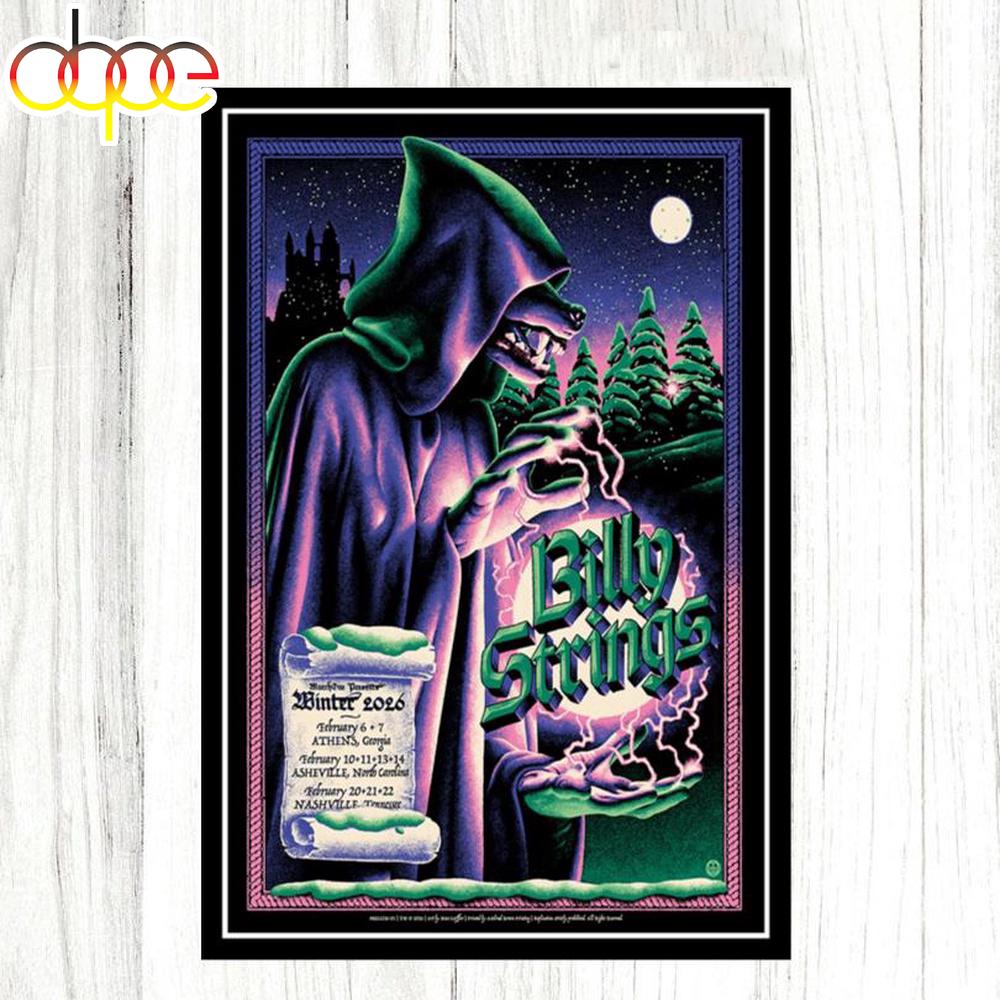 Billy Strings Winter 2026 Poster Canvas Billy Strings Winter 2026 Poster Canvas