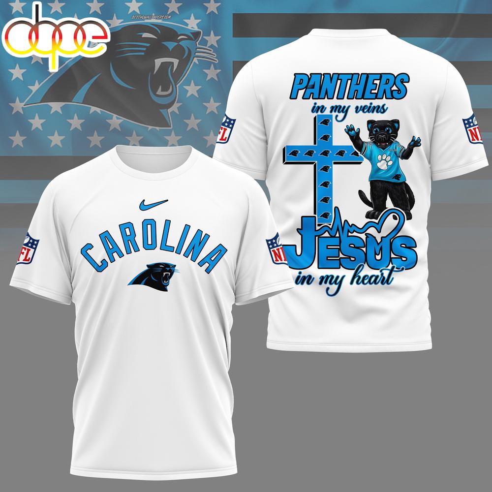 Carolina Panthers Faith & Football 3D T-Shirt