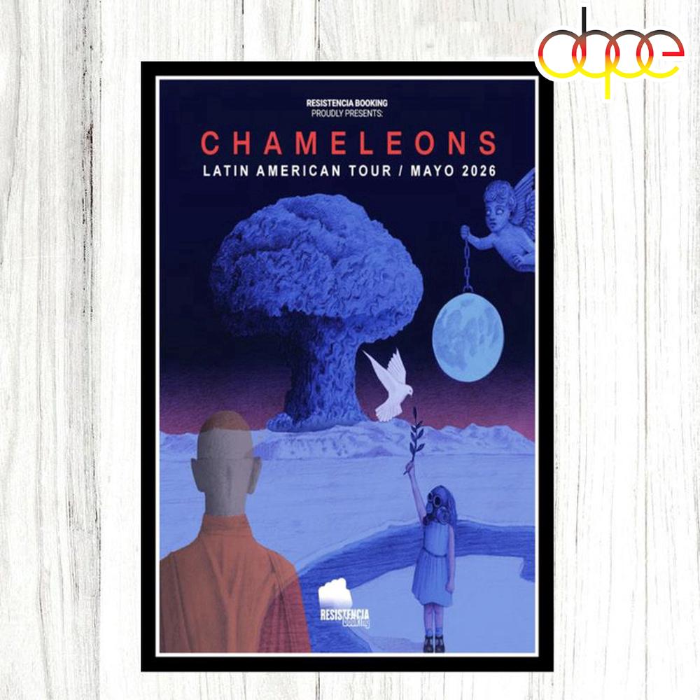 Chameleons Latin American Tour May 2026 Poster Canvas Chameleons Latin American Tour May 2026 Poster Canvas