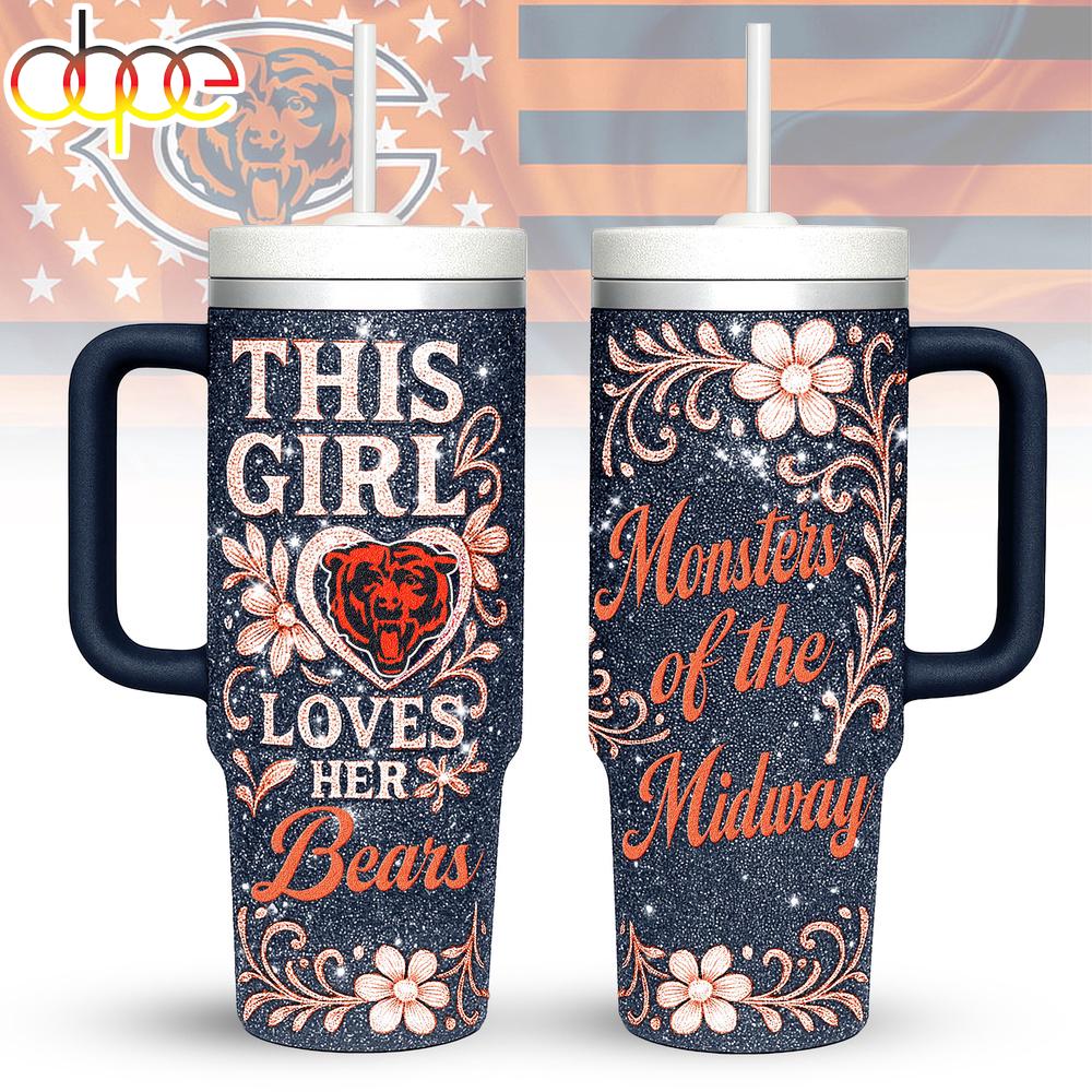 Chicago Bears Let's Go Tumbler 40Oz With Handle