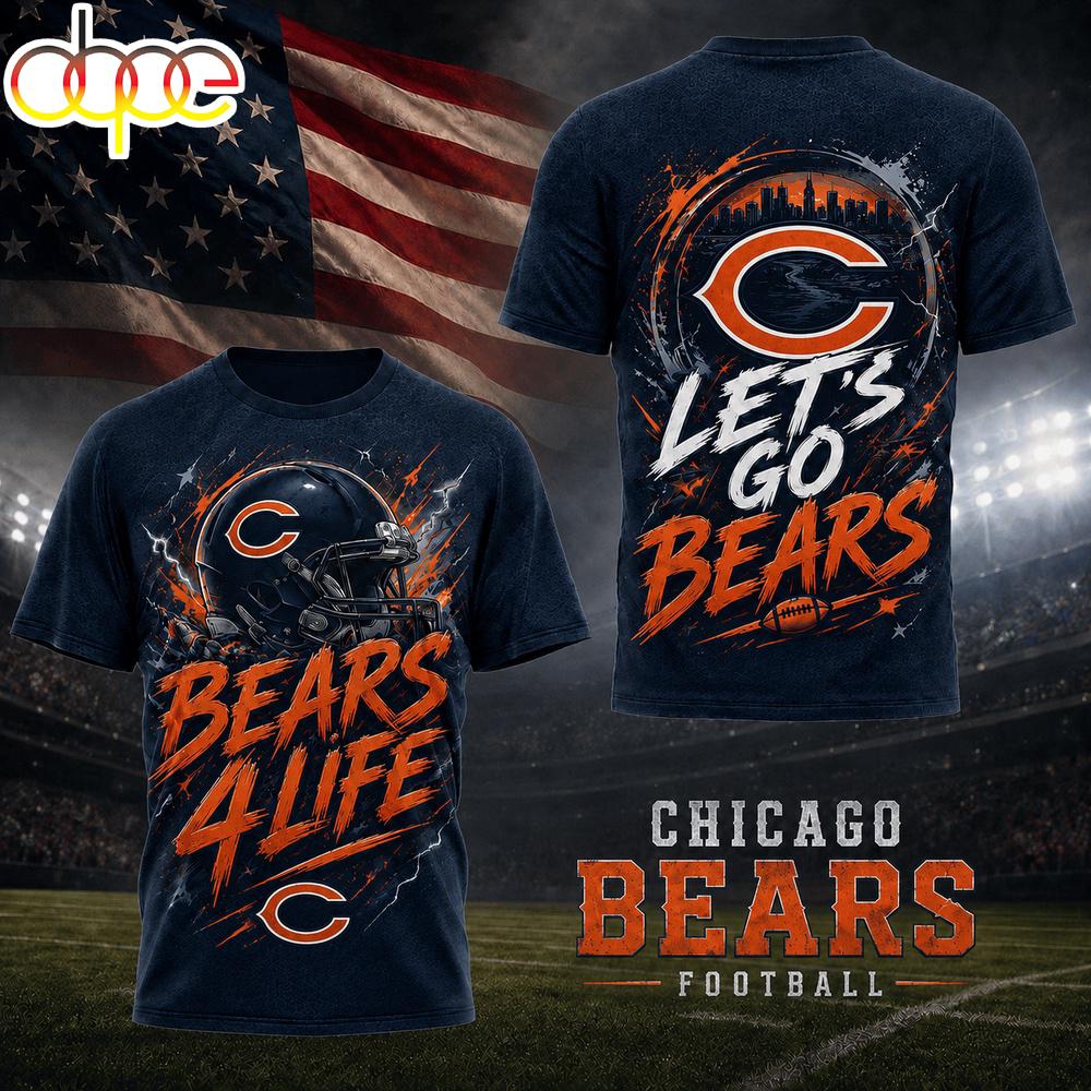 Chicago Bears NFL Fan For Life 3D T-Shirt