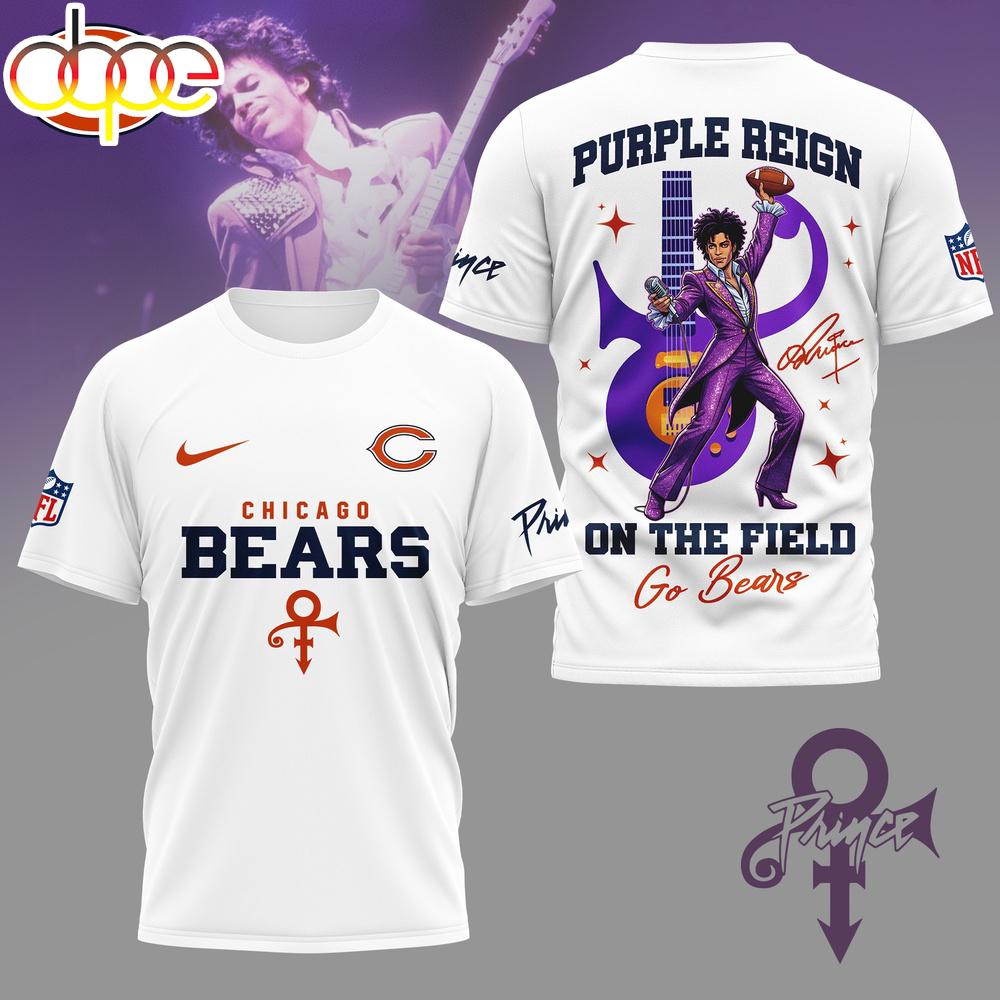 Chicago Bears NFL Prince Purple Reign Football 3D T-Shirt For Fans