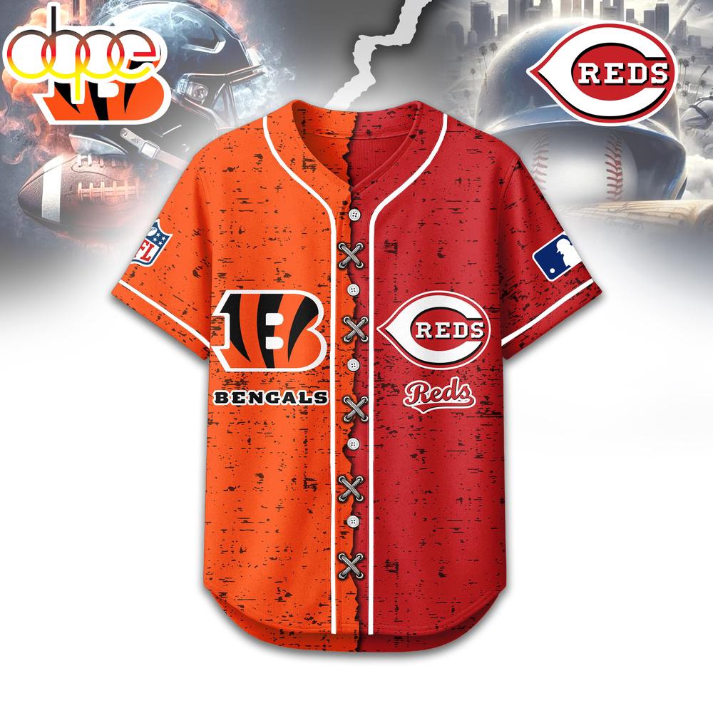 Cincinnati Bengals - Cincinnati Reds Baseball Jersey Shirt