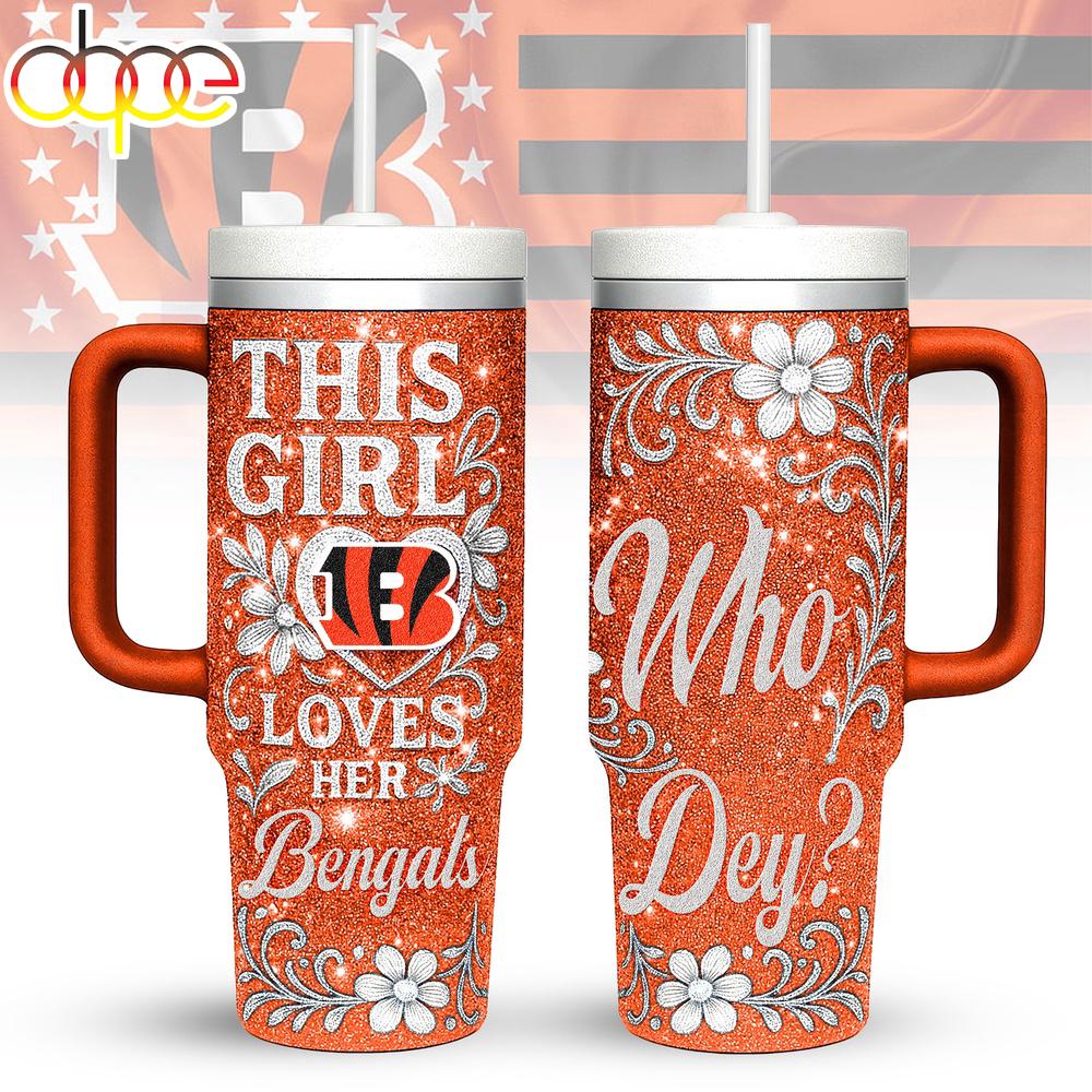 Cincinnati Bengals Let's Go Tumbler 40Oz With Handle