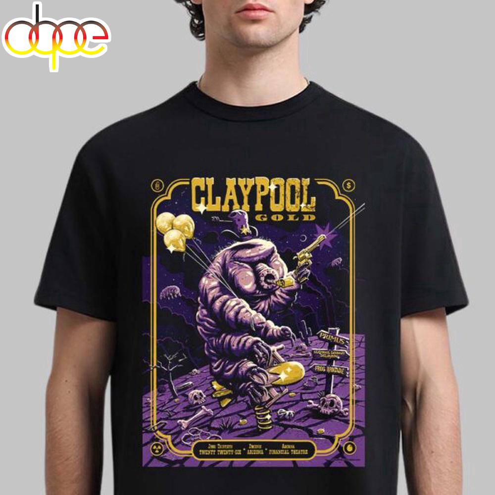 Claypool Gold Primus Claypool Lennon Delirium And Frog Unisex T-Shirt