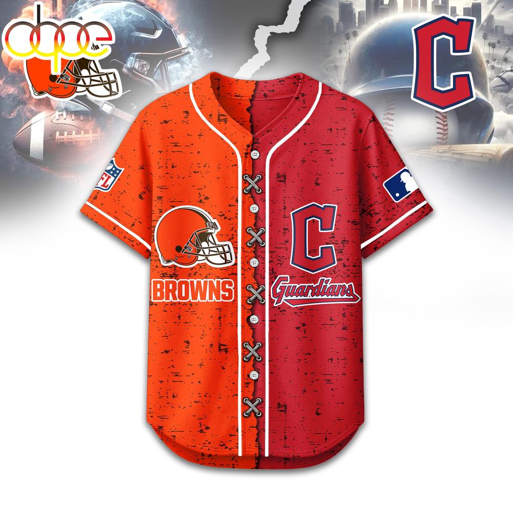 Cleveland Browns - Cleveland Guardians Baseball Jersey Shirt