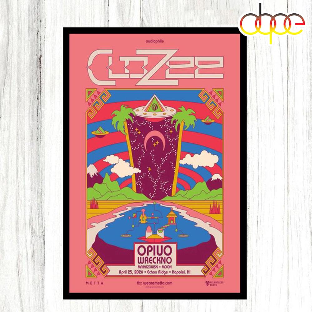 CloZee Kapolei, Hawaii April 25 2026 Tour Poster Canvas