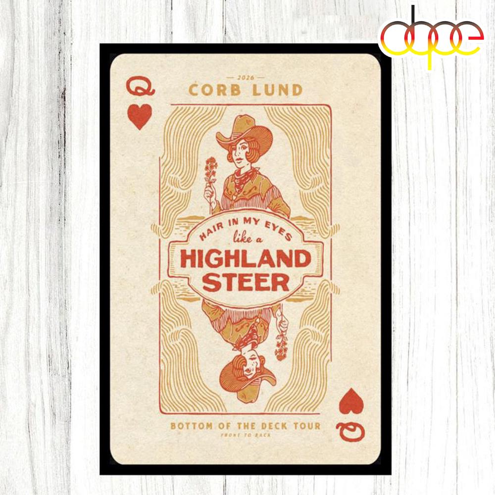 Corb Lund Hair in My Eyes Like a Highland Steer 2026 Poster Canvas