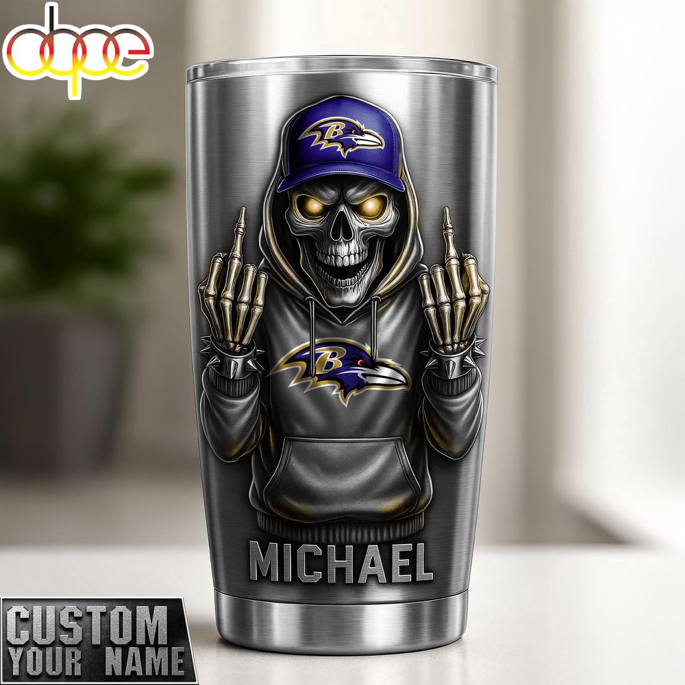 Custom Name Baltimore Ravens NFL Sport Team Tumbler Custom Name Baltimore Ravens NFL Sport Team Tumbler