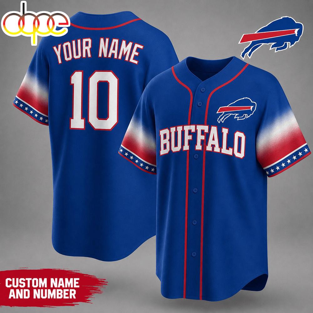 Custom Name Number Buffalo Bills NFL Team Pride Baseball Jersey Custom Name Number Buffalo Bills NFL Team Pride Baseball Jersey