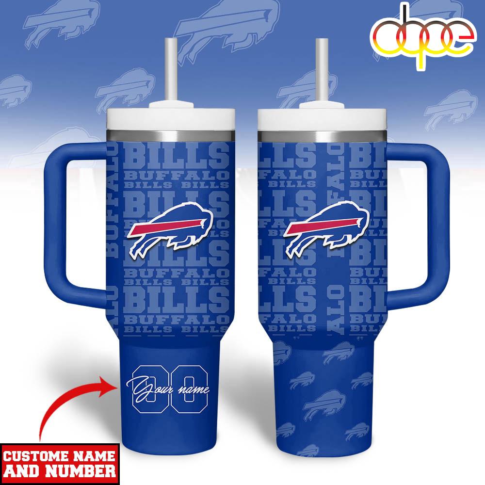 Custom Name Number Buffalo Bills NFL Team Spirit Tumbler 40oz