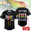 Custom Name Number CDenver Broncos NFL Pride Month Baseball Jersey Shirt