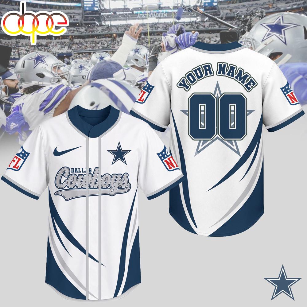 Custom Name Number Dallas Cowboys NFL Game Day Ready Baseball Jersey Shirt