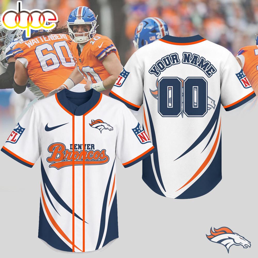 Custom Name Number Denver Broncos NFL Game Day Ready Baseball Jersey Shirt