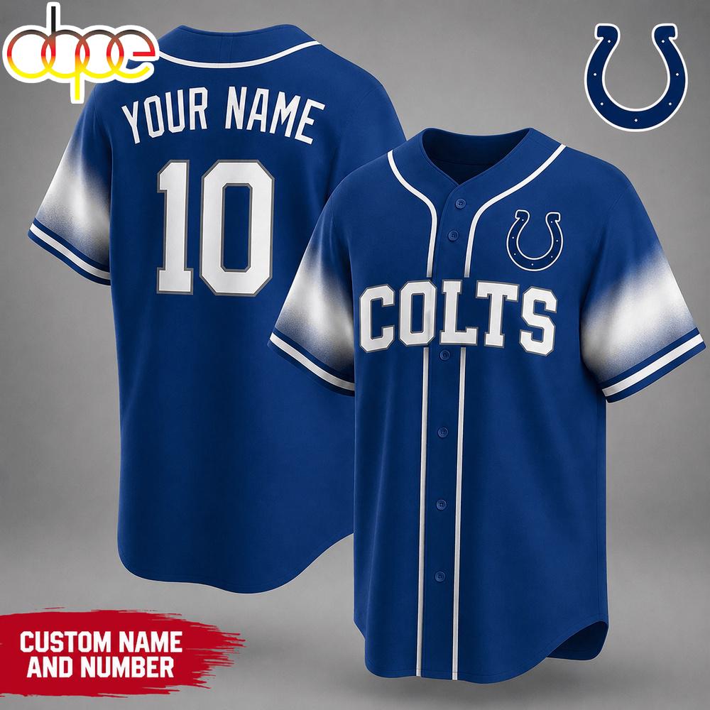 Custom Name Number Indianapolis Colts NFL Team Pride Baseball Jersey