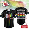 Custom Name Number Kansas City Chiefs NFL Pride Month Baseball Jersey Shirt