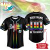 Custom Name Number Miami Dolphins NFL Pride Month Baseball Jersey Shirt Custom Name Number Miami Dolphins NFL Pride Month Baseball Jersey Shirt