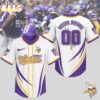 Custom Name Number Minnesota Vikings NFL Game Day Ready Baseball Jersey Shirt Custom Name Number Minnesota Vikings NFL Game Day Ready Baseball Jersey Shirt