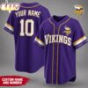 Custom Name Number Minnesota Vikings NFL Team Pride Baseball Jersey Custom Name Number Minnesota Vikings NFL Team Pride Baseball Jersey