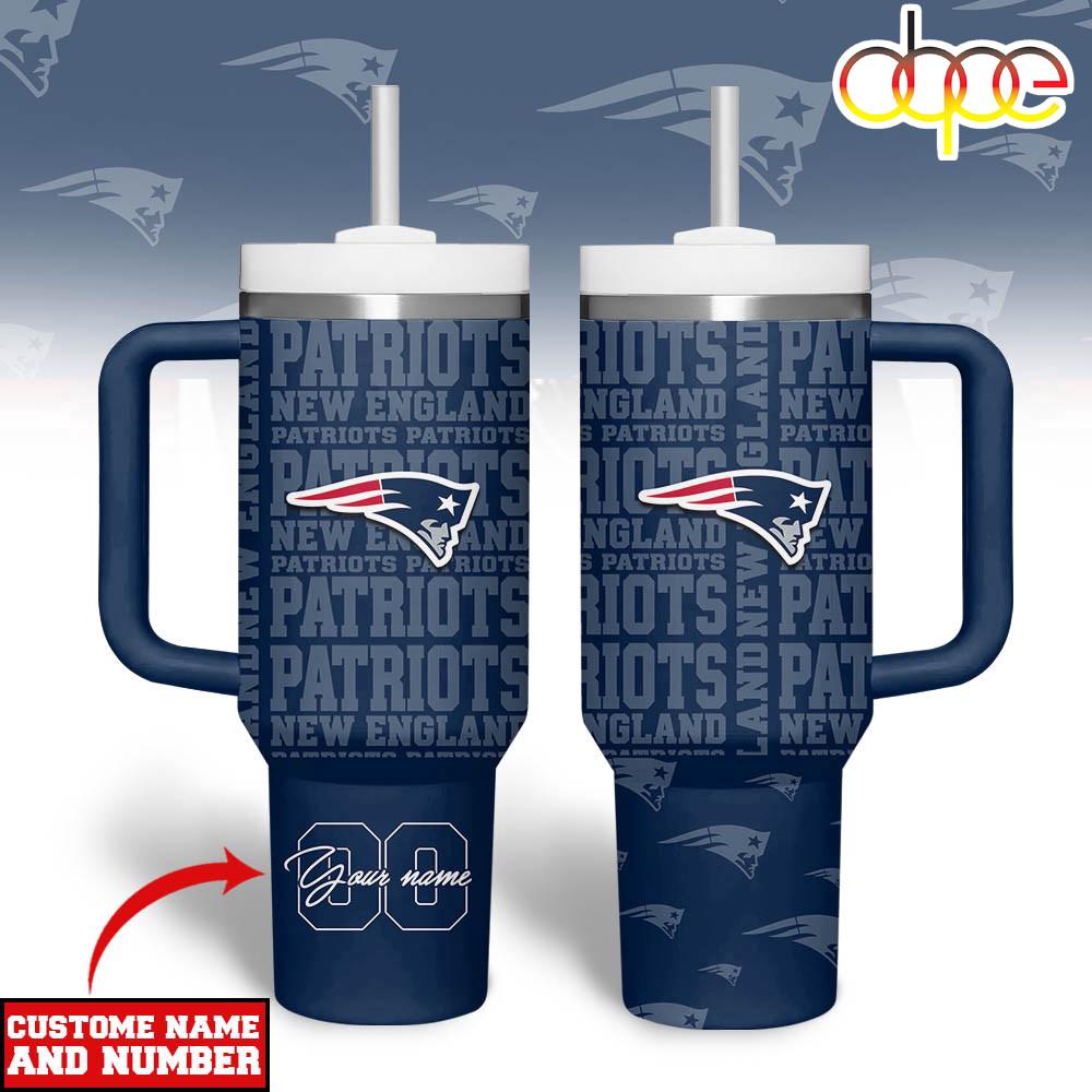 Custom Name Number New England Patriots NFL Team Spirit Tumbler 40oz Custom Name Number New England Patriots NFL Team Spirit Tumbler 40oz