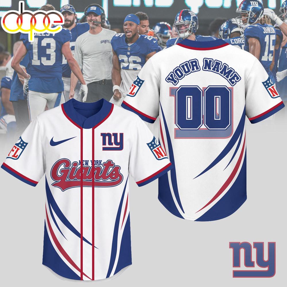 Custom Name Number New York Giants NFL Game Day Ready Baseball Jersey Shirt Custom Name Number New York Giants NFL Game Day Ready Baseball Jersey Shirt