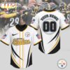 Custom Name Number Pittsburgh Steelers NFL Game Day Ready Baseball Jersey Shirt Custom Name Number Pittsburgh Steelers NFL Game Day Ready Baseball Jersey Shirt