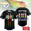 Custom Name Number Pittsburgh Steelers NFL Pride Month Baseball Jersey Shirt