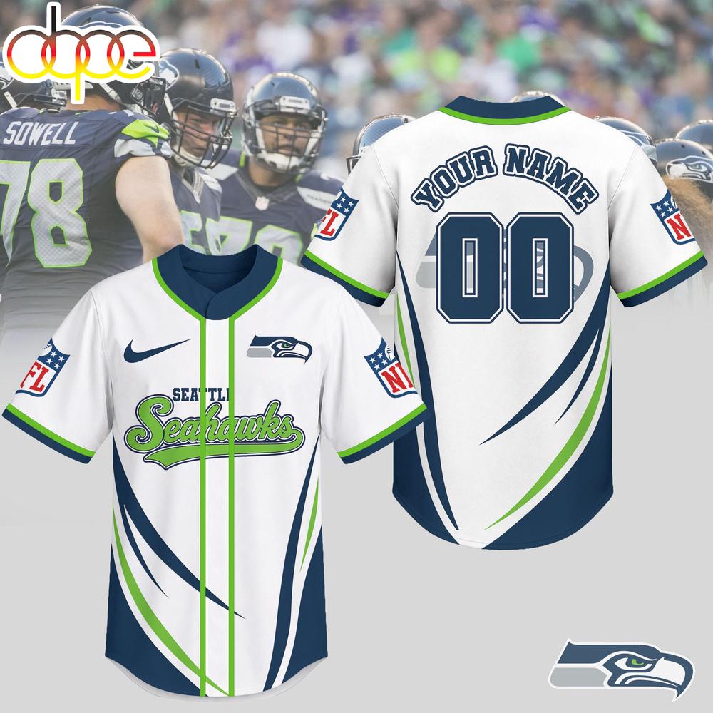 Custom Name Number Seattle Seahawks NFL Game Day Ready Baseball Jersey Shirt