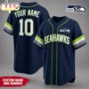 Custom Name Number Seattle Seahawks NFL Team Pride Baseball Jersey