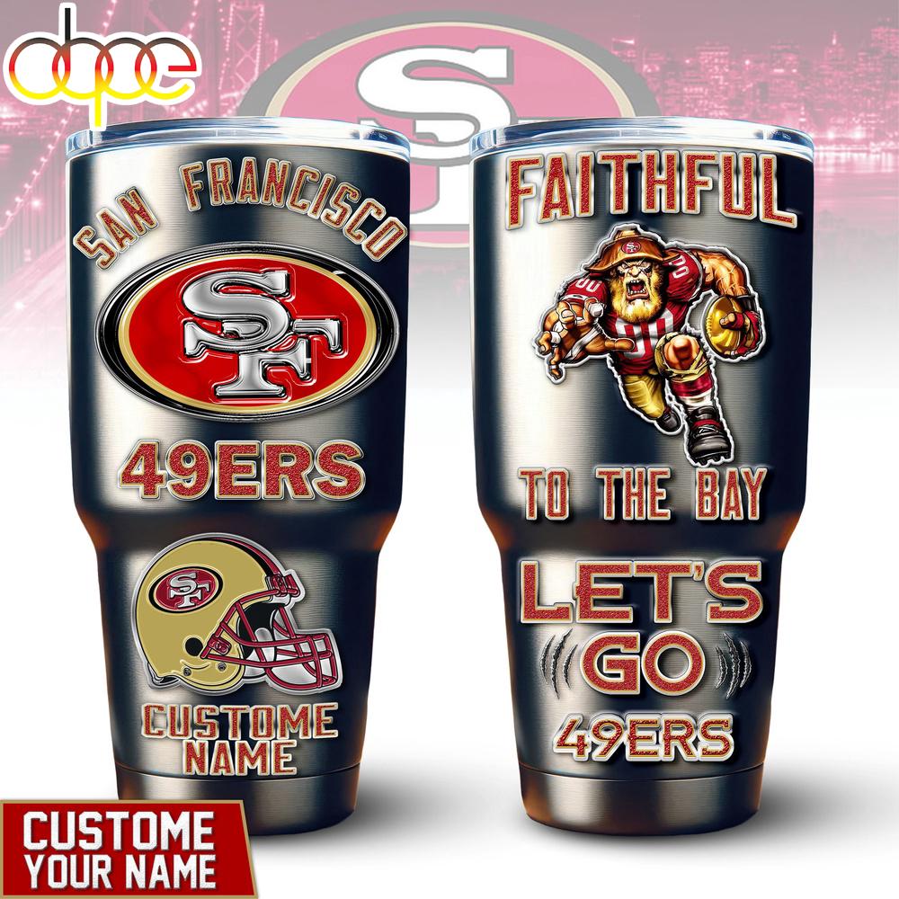 Custom Name San Francisco 49ers Mascot Tumbler For Fans