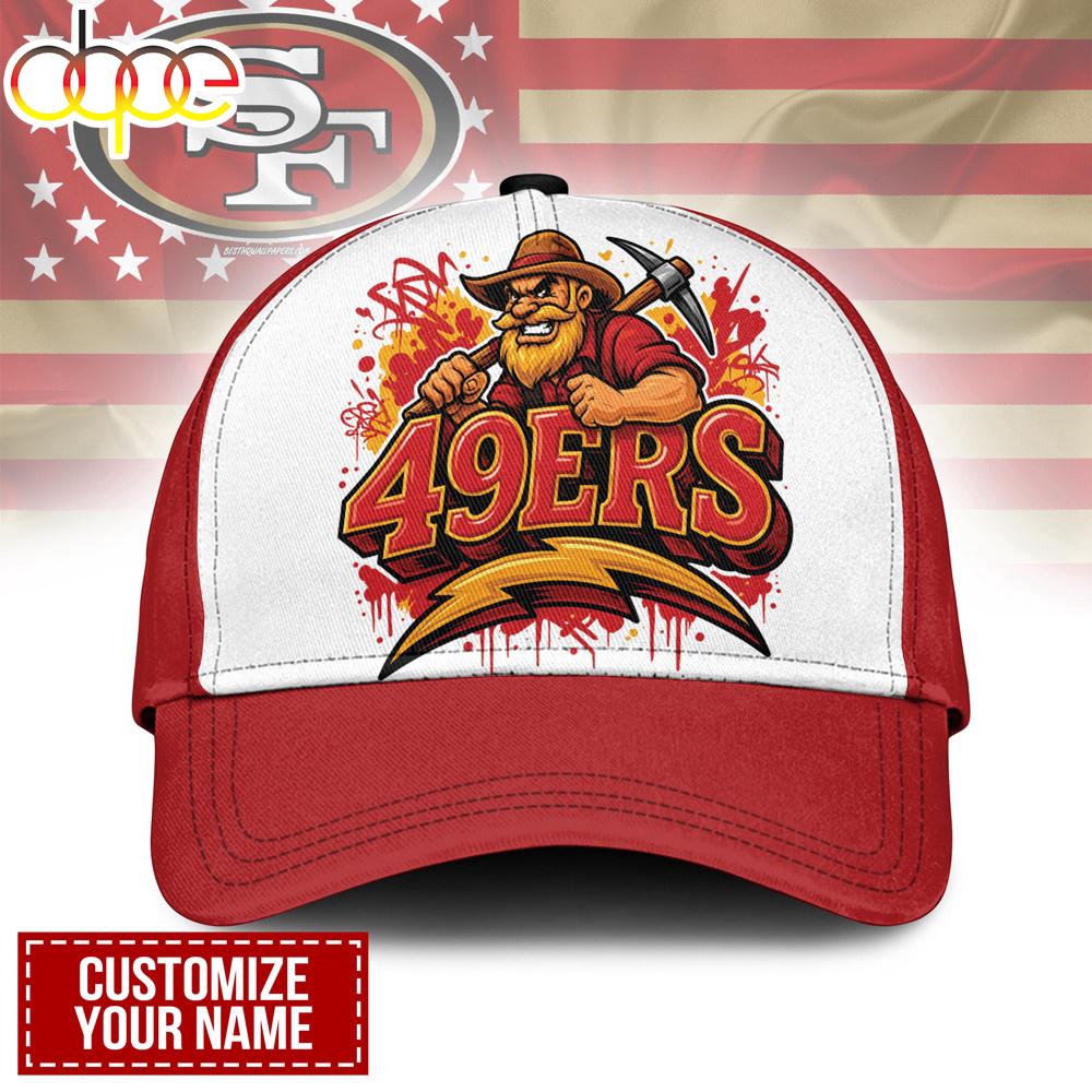 Custom Name San Francisco 49ers NFL Graffiti Team Baseball Cap