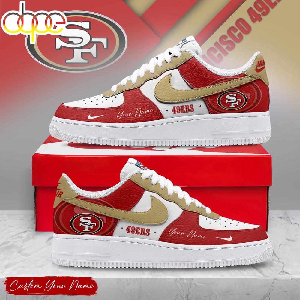 Custom Name San Francisco 49ers NFL Victory Pride Air Force 1 Shoes