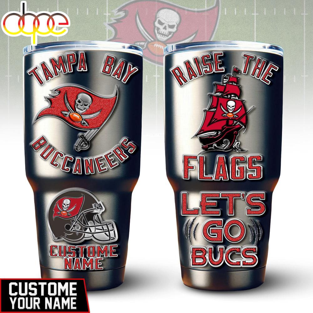 Custom Name Tampa Bay Buccaneers Mascot Tumbler For Fans