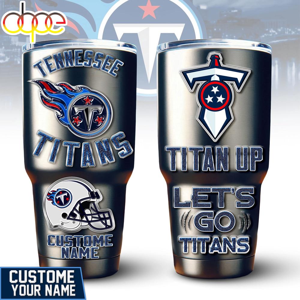 Custom Name Tennessee Titans Mascot Tumbler For Fans