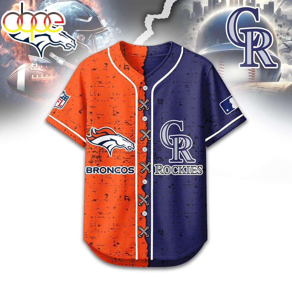 Denver Broncos - Colorado Rockies Baseball Jersey Shirt